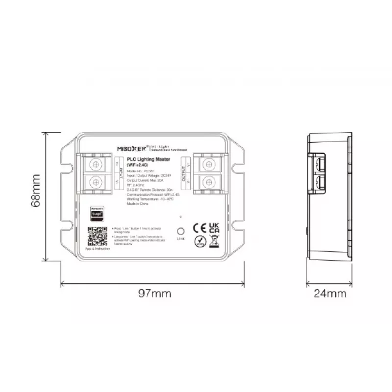 Miboxer PLCZ1 Zigbee 3.0 + 2.4G MiLight/Miboxer Ελεγκτής φωτισμού master