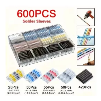 SYNERGY21 S21-COMP-250244 Σετ συνδετήρων θερμοσυρρίκνωσης με κόλληση – αδιάβροχο IP67, 250 τεμ.