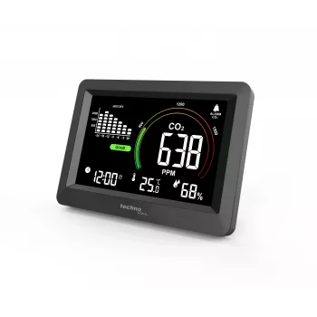 Technoline WL1028 CO2-Monitor Παρακολούθηση ποιότητας αέρα με συναγερμό Μαύρο
