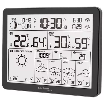 Techno Line WD3000 WLAN Μετεωρολογικός σταθμός με πρόγνωση 4 ημερών και εξωτερικό αισθητήρα WD3000 Μετεωρολογικός σταθμός