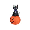 EUROPALMS Halloween Φουσκωτή φιγούρα γάτα με κολοκύθα, 183cm 83316152