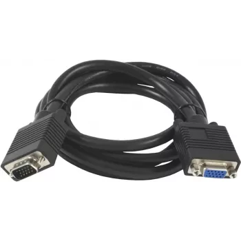 SYNERGY21 S215297 Καλώδιο επέκτασης VGA, 1,8 m, βύσμα αρσενικό σε υποδοχή θηλυκή, Μαύρο