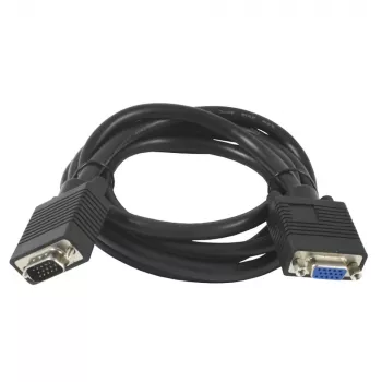 SYNERGY21 S215297 Καλώδιο επέκτασης VGA, 1,8 m, βύσμα αρσενικό σε υποδοχή θηλυκή, Μαύρο