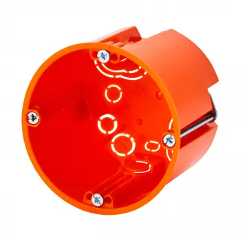 f-tronic HW Κουτί τοίχου E117, Ø 68 mm, Βάθος 61 mm, χωρίς αλογόνα, πορτοκαλί 7350165