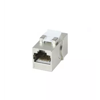 SYNERGY21 S216317V4 Cat6A θωρακισμένη μονάδα ζεύξης RJ45 Keystone, υποδοχή σε υποδοχή, Slimline κοντό, μεταλλικό κουτί