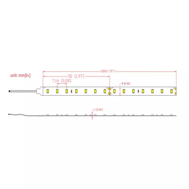 SYNERGY21 Flex Strip Θερμό λευκό DC24V 72W IP67 CRI>90 (S21-LED-B220010)