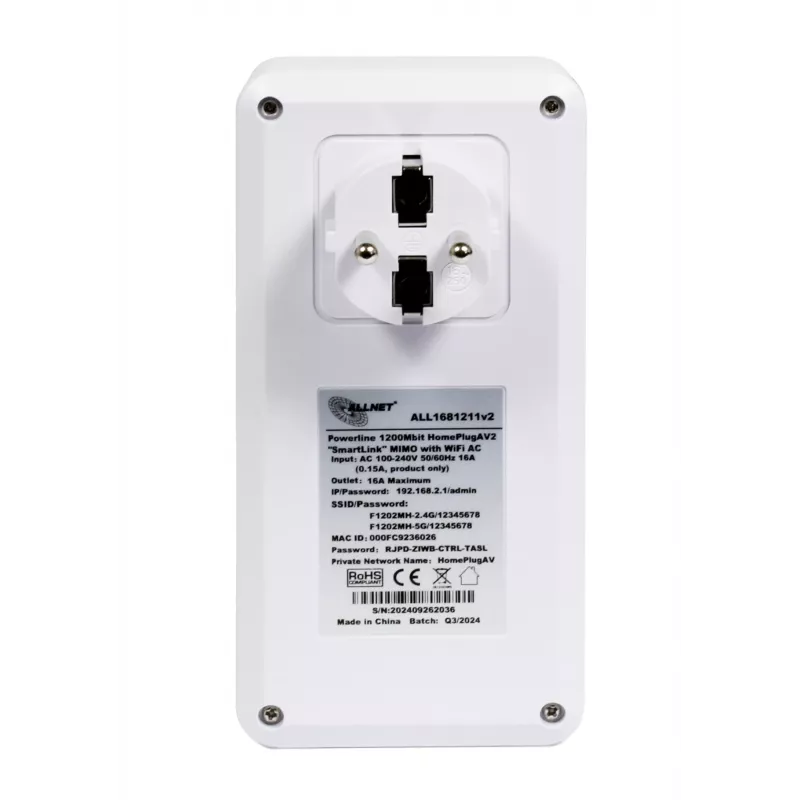 ALLNET Powerline 1200Mbit HomePlug AV2 SmartLink MIMO με Wi-Fi AC (ALL1681211v2)