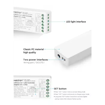 SYNERGY21 Synergy 21 Controller CCT 2-σύρματο Zigbee*Milight/Miboxer* (LC2-ZR)