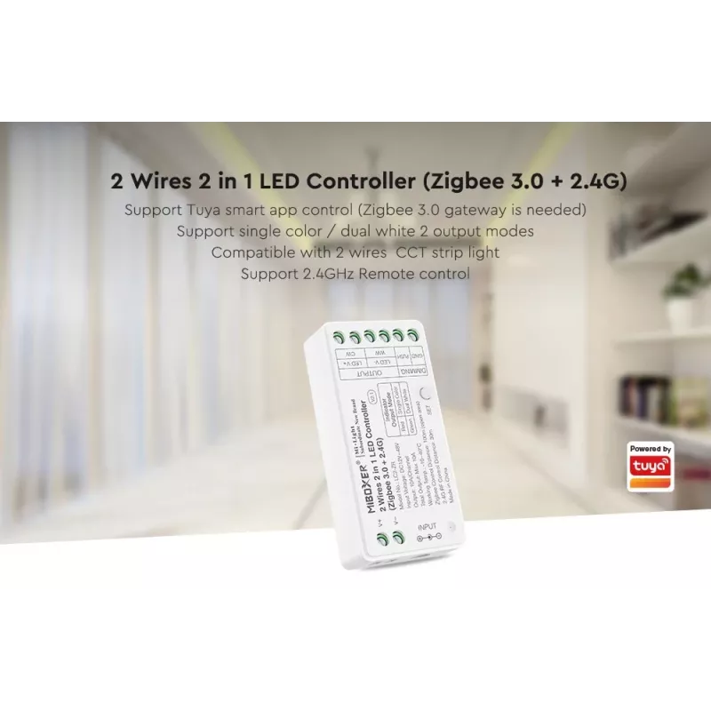 SYNERGY21 Synergy 21 Controller CCT 2-σύρματο Zigbee*Milight/Miboxer* (LC2-ZR)