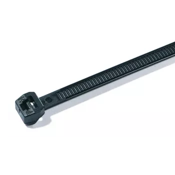 HellermannTyton T50MOS Μαύρα δεματικά καλωδίων, 245 mm x 4,6 mm, PA66, συσκευασία 100 τεμ. 118-00128
