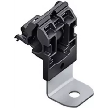 HellermannTyton 151-01643 RCA90SM6-PA66HIRHSUV/ST/ZN-BK Κλιπ P με καστάνια, βιδωτή στερέωση, PA66HIRHSUV, γαλβανισμένη χαλύβδινη πλάκα, μαύρο