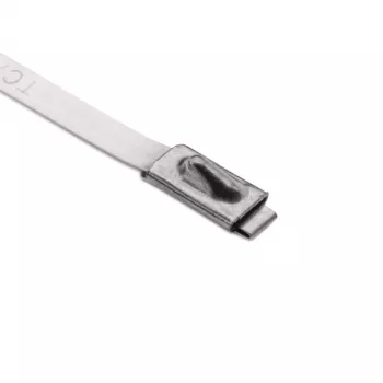 HellermannTyton MBT27S-316-SS-NA-C1 Δεματικό καλωδίων από ανοξείδωτο χάλυβα, 681 mm x 4,6 mm, κλείσιμο με σφαίρα, ασημί 111-93279