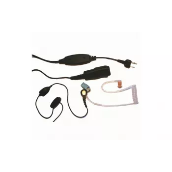 MIDLAND Albrecht AE 31-PT07 In-Ear Μονοφωνικό Ακουστικό με Μικρόφωνο Βραχίονα και PTT, ενσύρματο, Σύνδεση 2-Pin, Μαύρο 41990