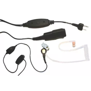 MIDLAND Albrecht AE 31-PT07 In-Ear Μονοφωνικό Ακουστικό με Μικρόφωνο Βραχίονα και PTT, ενσύρματο, Σύνδεση 2-Pin, Μαύρο 41990