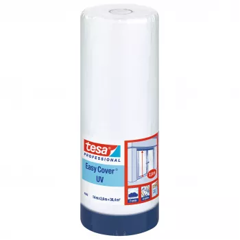 Tesa Easy Cover 4369 μεμβράνη κάλυψης UV με ενσωματωμένη ταινία, διαφανές, 2,6m x 17m 04369-13-1