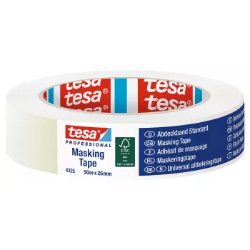 Tesa STANDARD 04325-00001-01 Επαγγελματική ταινία κάλυψης, μπεζ, 50 m x 25 mm, 1 ρολό