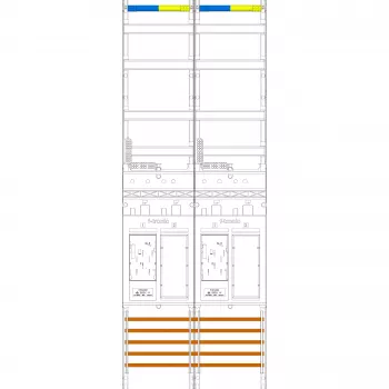 f-tronic Πίνακας μετρητών 2 θέσεων ER29 H=1350mm 2-eHZ 2 Εφεδρικός 7143002 1 (7143002)
