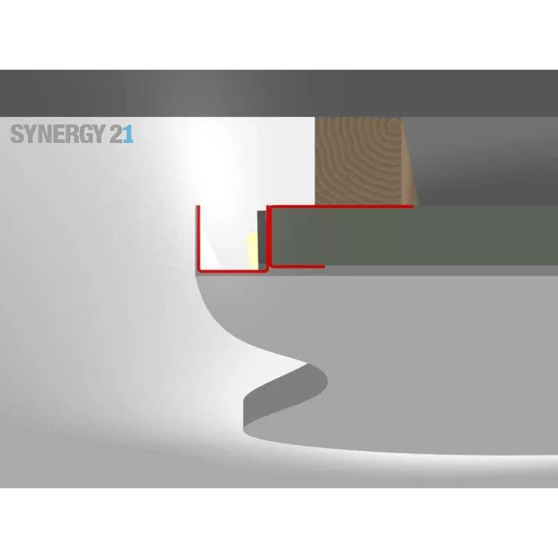 SYNERGY21 S21-LED-PR00002 Προφίλ LED 200cm, γαλβανισμένος χάλυβας TYP-A Flex