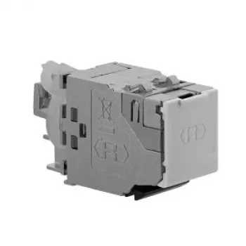Rutenbeck Cat.8.1 Keystone module, 1xRJ45, θωρακισμένο, χωρίς εργαλεία, 40/25/10G, Κλάση I 13900306