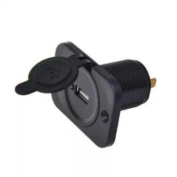 IWH Υποδοχή φόρτισης USB εντοιχισμού 12/24V, 2,1A, 1x USB-A, τοποθέτηση σε πάνελ 019004