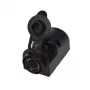 IWH επιτοίχια πρίζα DIN 12/24V 16A μαύρη 019009