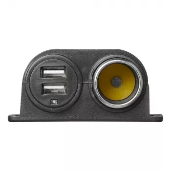IWH 12/24V υποδοχή αυτοκινήτου με 2 θύρες USB, 4,2A συνολική έξοδος (019010)