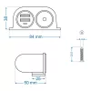 IWH 12/24V υποδοχή αυτοκινήτου με 2 θύρες USB, 4,2A συνολική έξοδος (019010)