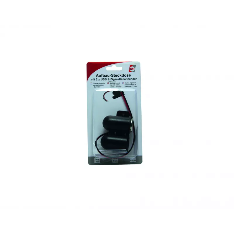IWH 12/24V υποδοχή αυτοκινήτου με 2 θύρες USB, 4,2A συνολική έξοδος (019010)