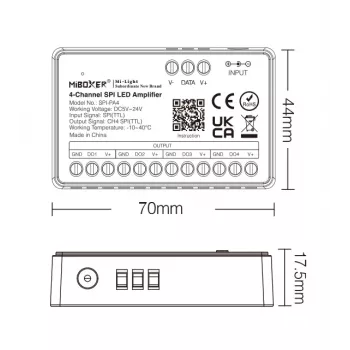 Synergy 21 Pixel LED Controller σειρά SPI ενισχυτής/επαναλήπτης 4 καναλιών (SPI-PA4)