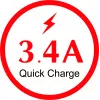 IWH Dual USB φορτιστής αυτοκινήτου 3-in-1 12/24V 3,4A μαύρο (19061)