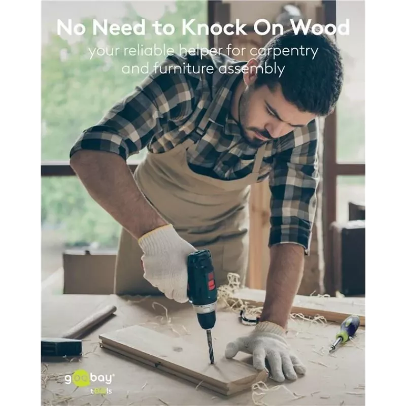 GOOBAY TOOLS 77847 σετ τρυπανιών ξύλου 15 τεμ. σε θήκη μεταφοράς 3-10 mm
