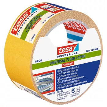 tesa 64620-00018-11 Αμφίπλευρη ταινία τοποθέτησης χαλιών, Λευκό, 10 m x 50 mm