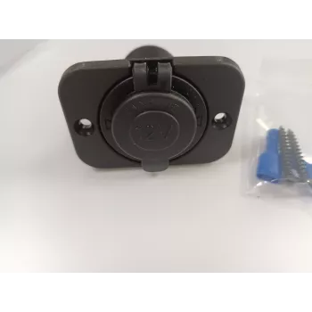 IWH υποδοχή χωνευτή 12/24V-DC, max. 20A, τύπου αναπτήρα, μαύρο 19002