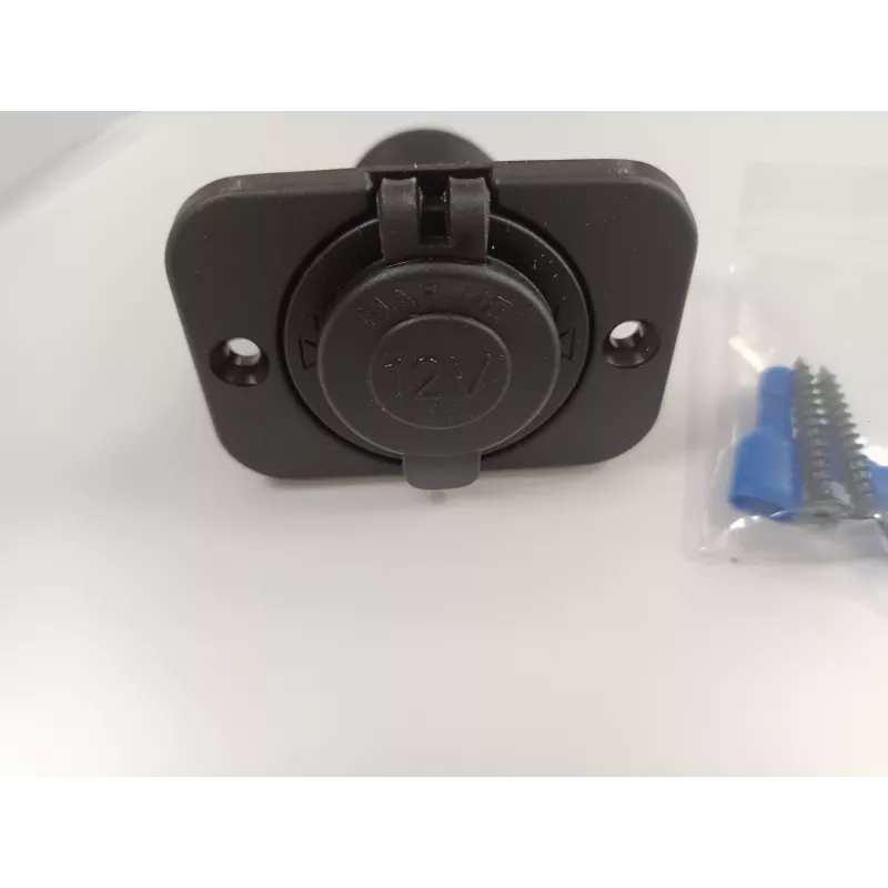IWH υποδοχή χωνευτή 12/24V-DC, max. 20A, τύπου αναπτήρα, μαύρο 19002