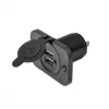 IWH Πρίζα εντοιχισμού διπλή USB 12/24V 2,1A 2x USB-A Μαύρο 019006