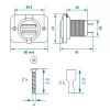 IWH Πρίζα εντοιχισμού διπλή USB 12/24V 2,1A 2x USB-A Μαύρο 019006