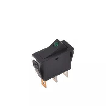 IWH Διακόπτης παλινδρομικός Πράσινο 12V/24V 10A SPST LED φωτιζόμενος τοποθέτηση σε πάνελ 19030