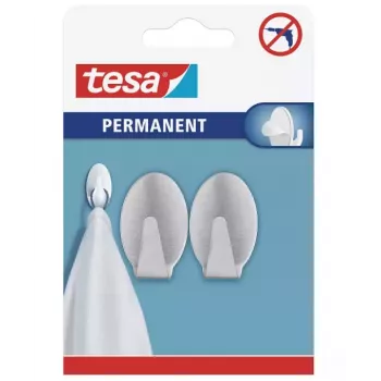 tesa Μόνιμο άγκιστρο Oval Μεταλλικό Χρώμιο 6 kg Αυτοκόλλητο 66611-00000-00