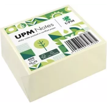 UPM Notes Αυτοκόλλητες σημειώσεις 5820-01PG 75x75mm 400 φύλλα κίτρινο