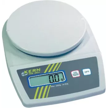 Kern EMB 2200-0 φορητός ζυγός ακριβείας, χωρητικότητα 2,2 kg, αναγνωσιμότητα 1 g, λειτουργία με μπαταρία ή τροφοδοτικό