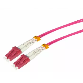 Tecline HD OM4 Multimode Καλώδιο Patch Οπτικών Ινών, LC Duplex σε LC Duplex, 50/125 µm, Heather Violet, 1 m 798LL01