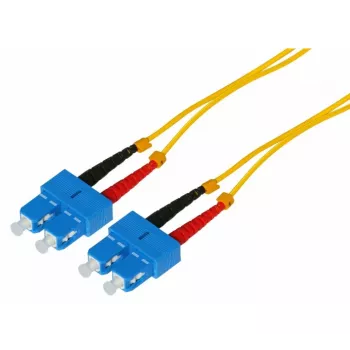 Tecline καλώδιο patch οπτικών ινών HD, 9/125 µm, Singlemode, OS2, SC Duplex σε SC Duplex, κίτρινο, 15 m 799SS15