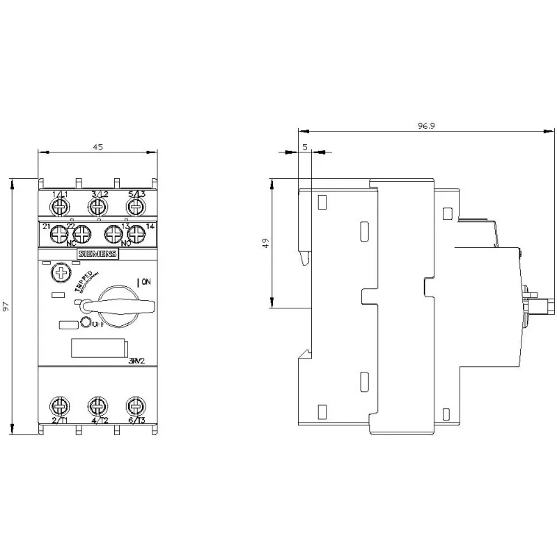 Siemens 3RV2021-1EA15 διακόπτης ισχύος