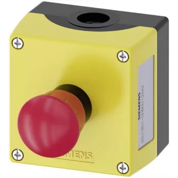 Siemens SIRIUS ACT 3SU18010NB002AA2 πλήρες κουτί για επιδαπέδια τοποθέτηση, 1 μπουτόν Not-Aus, περιστροφικό κλείδωμα, κόκκινο, κίτρινο