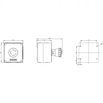 Siemens SIRIUS ACT 3SU18010NB002AA2 πλήρες κουτί για επιδαπέδια τοποθέτηση, 1 μπουτόν Not-Aus, περιστροφικό κλείδωμα, κόκκινο, κίτρινο