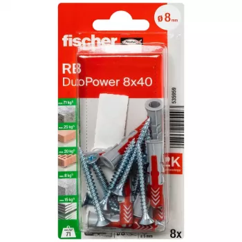 Fischer 535959 DuoPower 8 x 40 RB K NV σετ συναρμολόγησης 40 mm 8 mm 1 σετ