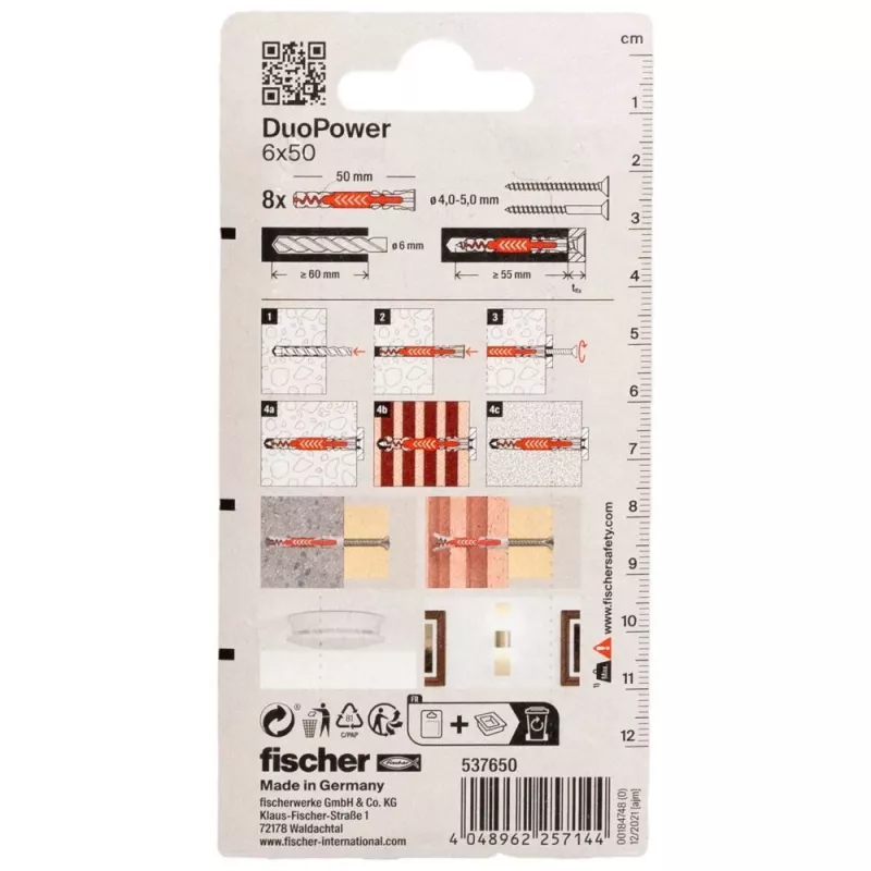 Fischer DuoPower 6 x 50 K NV γενικό ούπα, 1 σετ (537650)
