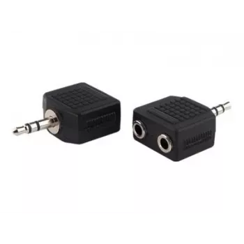 exertis Connect καλώδιο διαχωριστή ήχου - 3,5 mm στερεοφωνικό βύσμα αρσενικό σε 2x υποδοχή θηλυκή, 0,2 m, μαύρο 64650