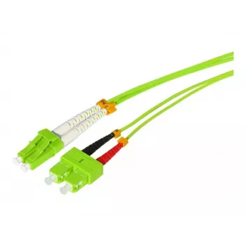 Tecline HD OM5 Καλώδιο οπτικών ινών patch, LC Duplex σε SC Duplex, 50/125 µm, Πράσινο λάιμ, 10 m 796LS10