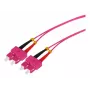 Tecline HD OM4 Multimode LWL Patch Καλώδιο SC Duplex σε SC Duplex, 50/125 µm, Βιολετί Ερείκης, 7,5 m 798SS07